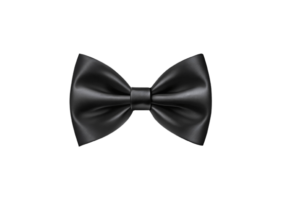 3D Black Bow Symbol: A Versatile PNG File
