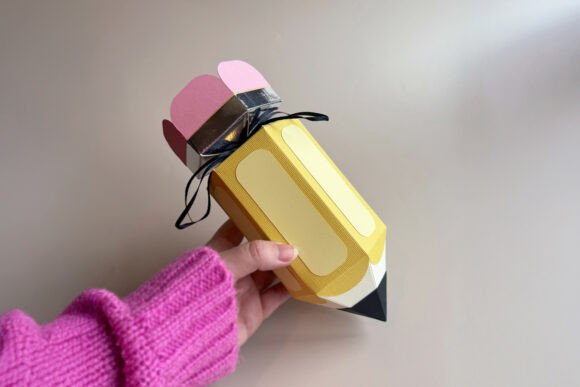3D Pencil Gift Box SVG for Teachers