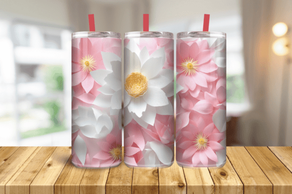3D Pink Flowers 20 Oz Skinny Tumbler: A Stylish and Versatile Beverage Companion