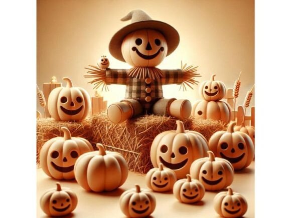 Charming 3D Tiny Scarecrow for Creative Projects