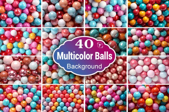 Enhance Your Designs with Multicolor 3D Balls Background