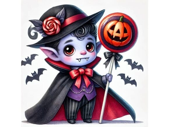 Exploring the Unique Charm of a 3D Baby Vampire Wearing a Tiny Cloak