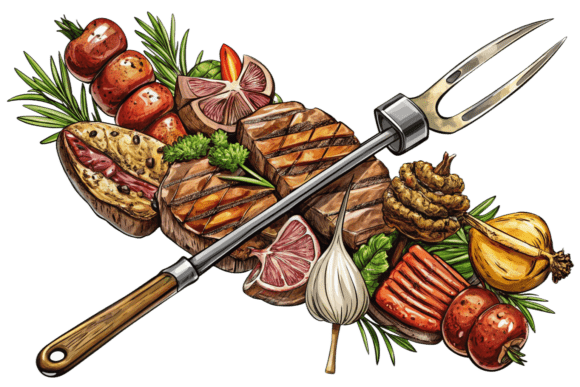 High-Quality 3D Barbecue Meat PNGs