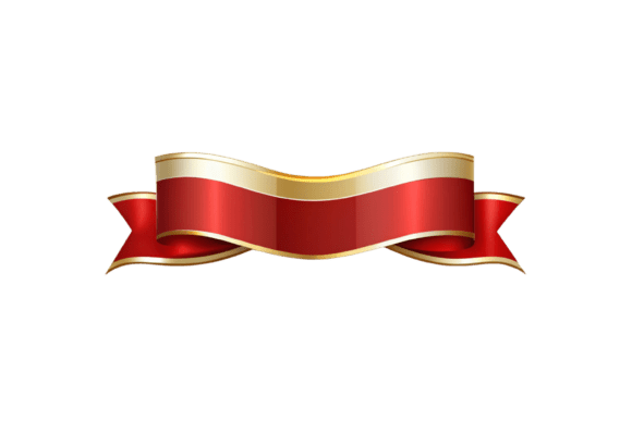 High-Quality 3D Ribbon Sticker PNG for Diverse Design Needs