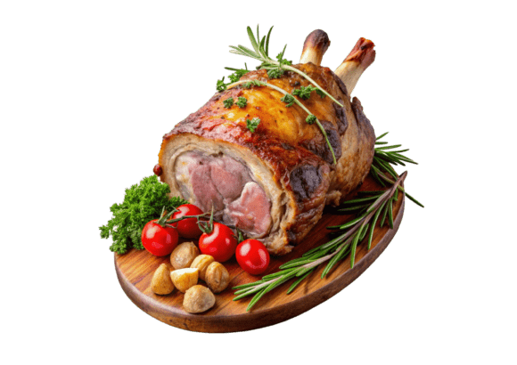 High-Quality 3D Roast Leg of Lamb PNG File for Versatile Design Projects