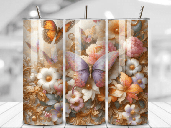 Strategic Use of 3D Floral Butterfly Tumbler Wraps for Enhanced Branding and Productivity