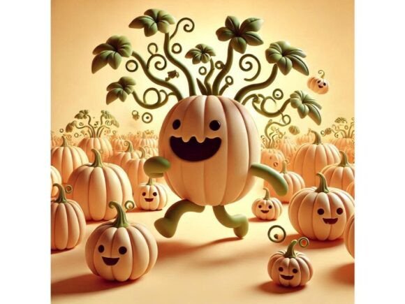 Strategic Use of a 3D Tiny Pumpkin Monster with Soft Vi for Creative and Business Success