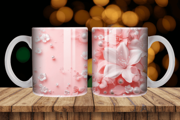 Transform Your Drinkware with 3D Glass Flowers Mug Tumbler Wrap