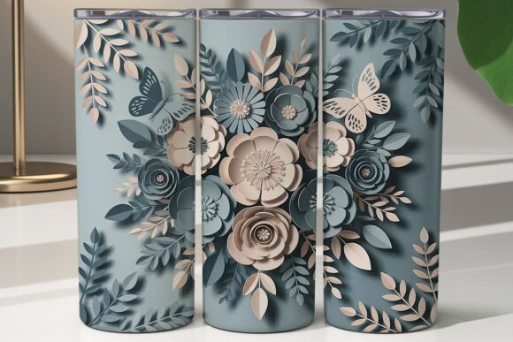 Transform Your Tumblers with 3D Paper Flowers Tumbler Wrap: A Creative and Versatile Solution