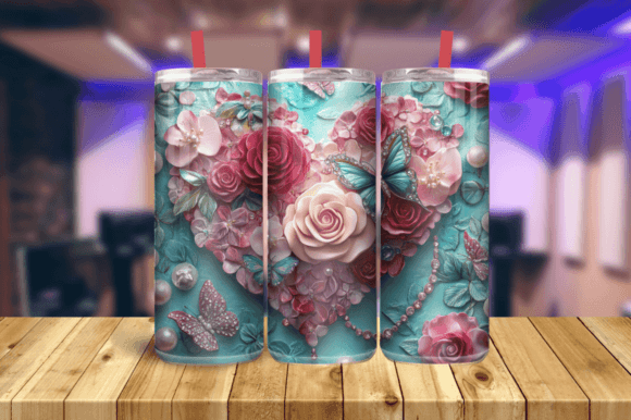 Transform Your Tumblers with the 3D Butterfly Spring Garden 20oz Tumbler