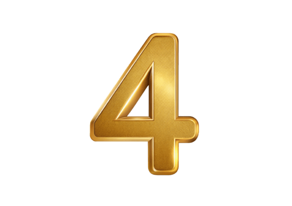 Unleash Creativity with Number 4 Four 3D Render