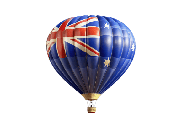 Unlocking Creativity and Branding Potential with 3D Hot Air Balloon Australian Flag PNG