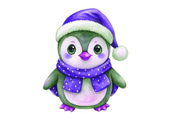 Unlocking Creativity with 3D PNG Penguin Christmas Hat Watercolor