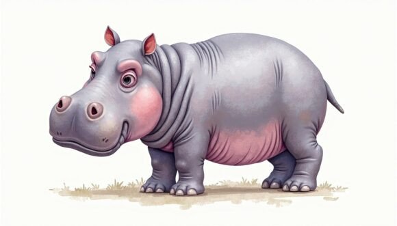 Unlocking Creativity with a 3D Rendered Hippopotamus on a White Background